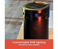 Radioshack 74W Bluetooth Party Portable Speaker With Rgb Lights For Outdoor and Indoor 4001772 Black