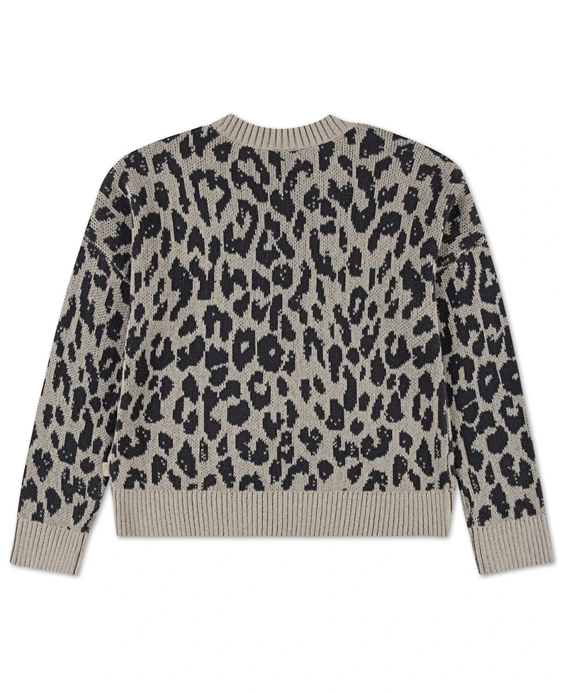 abercrombie kids Girls Leopard Crew Sweater