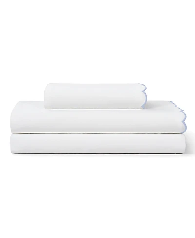 Peri Home Scallop 300-Thread Count Cotton 3-Pc. Sheet Set, Twin