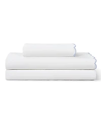 Peri Home Scallop 300-Thread Count Cotton 3-Pc. Sheet Set, Twin