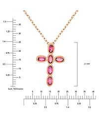 Macy's Rhodolite Necklace (1.8 ct.t.w.) in 14k Rose Gold over Sterling Silver
