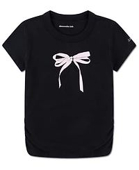 abercrombie kids Girls Pearl Bow Ruched T-Shirt