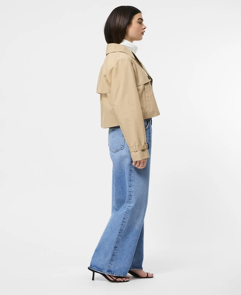 French Connection Women's Cropped Trench Coat