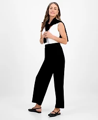 Style & Co Petite Pull-On High-Rise Velvet Pants, Macy's Exclusive