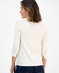 Style & Co Petite Striped Boat-Neck Top, Macy's Exclusive