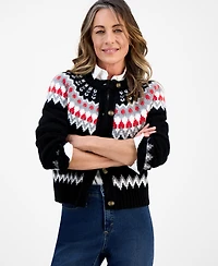 Style & Co Petite Fair Isle Cardigan, Macy's Exclusive