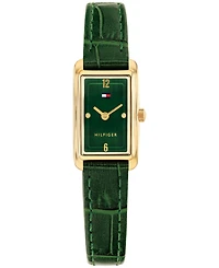 Tommy Hilfiger Women's Quartz Green Leather Strap Watch, 16mm