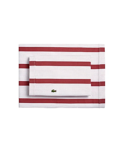 Lacoste Mini Geo Logo 200-Thread Count Cotton -Pc. Sheet Set