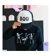 Sweet Wink Little and Big Boys Silly Skelly Glow In The Dark Halloween Sweatshirt