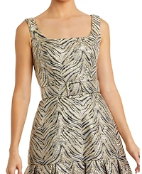 Mac Duggal Women's Sleeveless Brocade Gown With Belt