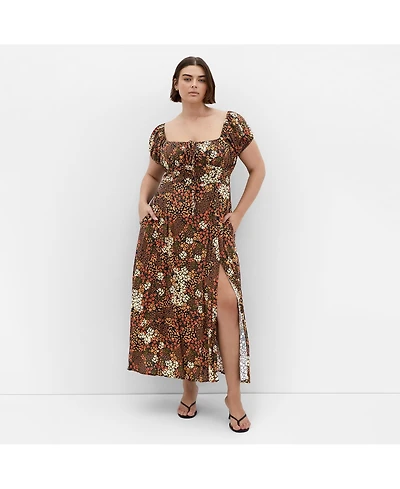 City Chic Women's Abbie Print Maxi Dress