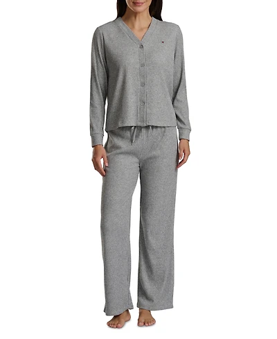Tommy Hilfiger Women's 2-Piece Long Sleeve Cardigan and Pants Set