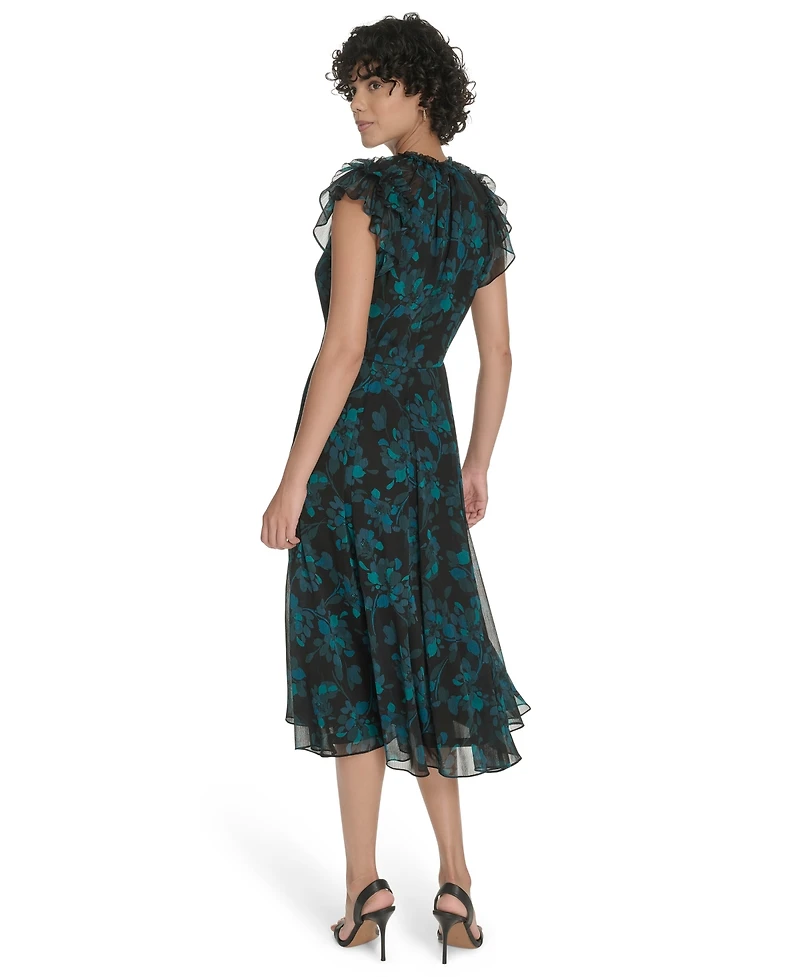 Tommy Hilfiger Women's V-Neck Printed Dress
