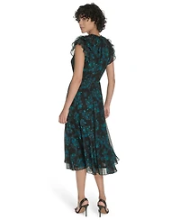 Tommy Hilfiger Women's V-Neck Printed Dress