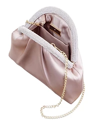 Nina Crystal Trim Magnetic Snap Frame Clutch