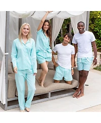 Sant and Abel Men's Hepburn Gingham Mint Sleep Shorts