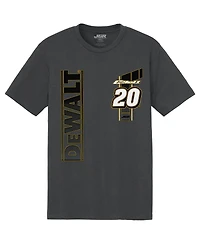 Joe Gibbs Racing Team Collection Men's Charcoal Christopher Bell DeWalt Tri-Blend T-Shirt