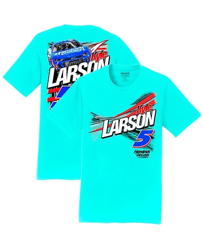 Hendrick Motorsports Team Collection Men's Aqua Kyle Larson Car T-Shirt