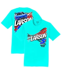 Hendrick Motorsports Team Collection Men's Aqua Kyle Larson Car T-Shirt
