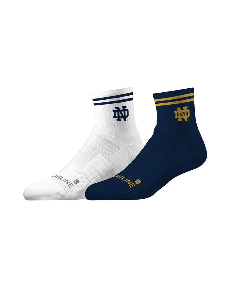 Strideline Men's and Women's 2-Pack Notre Dame Fighting Irish Premium Knit Half Calf Socks Set