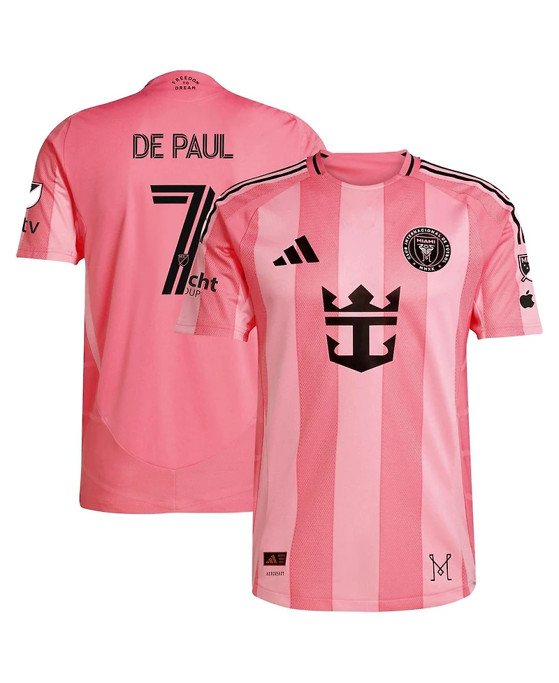 Adidas Men's Rodrigo De Paul Light Pink Inter Miami Cf 2025 Euforia Authentic Player Jersey