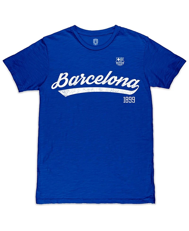 1863FC Men's Royal Barcelona Script Slub T-Shirt