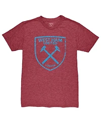 1863FC Men's Michail Antonio Claret West Ham United Player Name Number Twisted Tri-Blend Slub T-Shirt