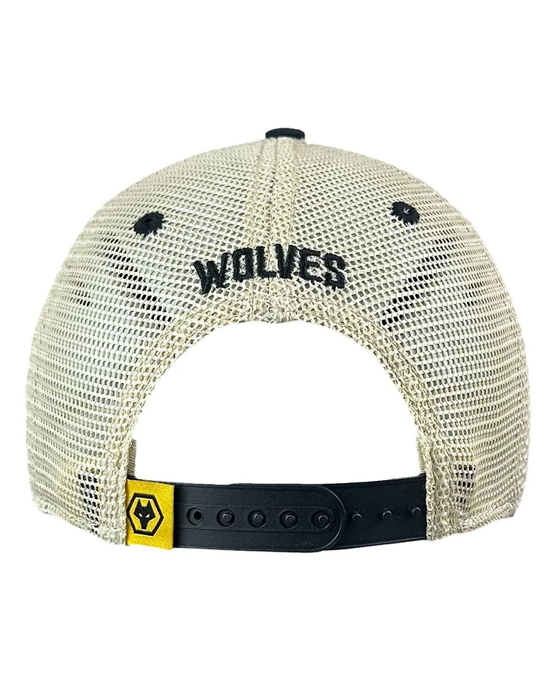 1863FC Men's Black Wolverhampton Wanderers Retro Trucker Adjustable Hat