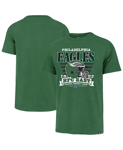 '47 Brand Men's Kelly Green Philadelphia Eagles Stripe Splash Franklin Throwback T-Shirt