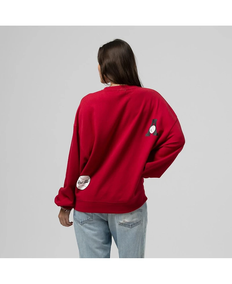 Mitchell & Ness Women's Crimson Alabama Tide Multi-Hit Sweatshirt