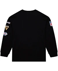 Mitchell & Ness Men's Black Oakland Raiders Training Camp Logos Long Sleeve T-Shirt