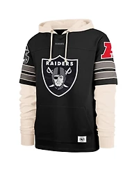 '47 Brand Men's Black Las Vegas Raiders Split Zone Cornerback Duo Hoodie