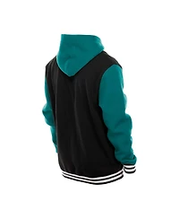 New Era Men's Black Miami Dolphins Full-Snap Fleece Hoodie Jacket