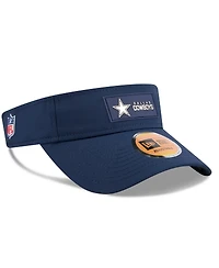 New Era Men's Navy Dallas Cowboys 2025 Sideline Visor Hat
