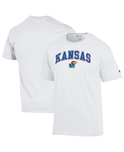 Champion Men's White Kansas Jayhawks Arched Logo T-Shirt