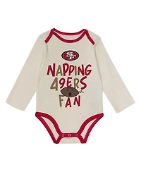 Outerstuff Baby Boys and Girls 3-Piece Scarlet San Francisco 49ers Little Champ Set