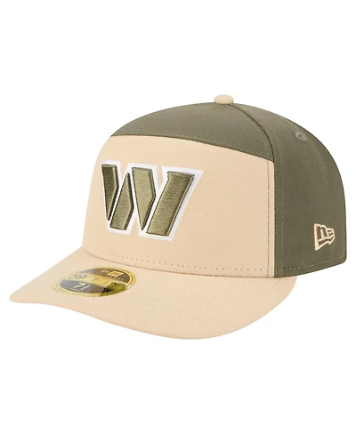 New Era Men's Light Beige/Olive Washington Commanders Two-Tone Color Pack Split Panel 59FIFTY Fitted Hat