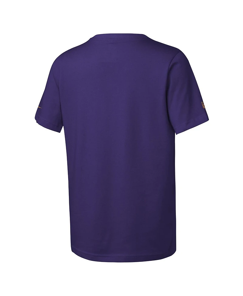 Nike Big Boys and Girls Purple Minnesota Vikings Sideline Team Issue T-Shirt