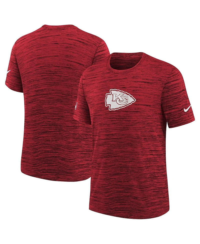 Nike Big Boys and Girls Red Kansas City Chiefs Sideline Velocity Performance T-Shirt