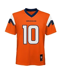 Outerstuff Big Boys and Girls Bo Nix Orange Denver Broncos Replica Player Jersey