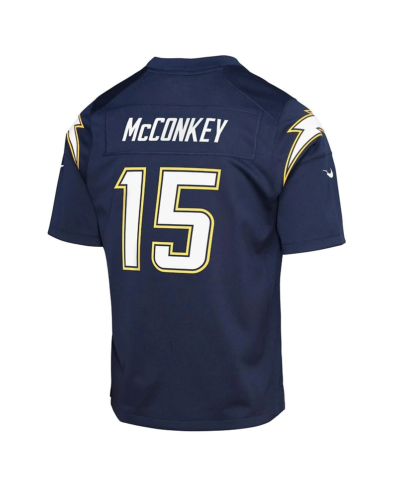 Nike Big Boys and Girls Ladd McConkey Navy Los Angeles Chargers Alternate Super Chargers Game Player Jersey