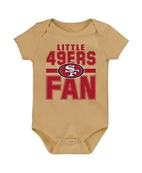 Outerstuff Newborn 3-Pack San Francisco 49ers Little Tike Bodysuit Set