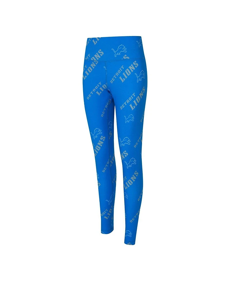 Concepts Sport Women's Blue Detroit Lions Mosaic Allover Print Leggings