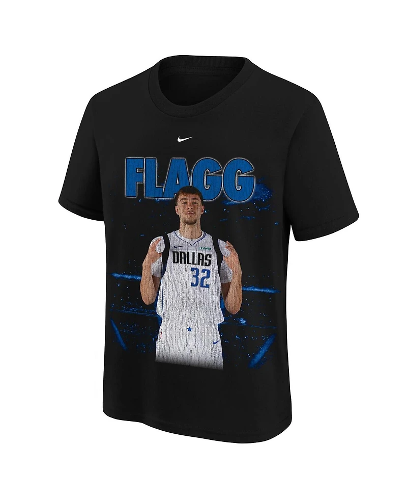Nike Big Boys and Girls Cooper Flagg Black Dallas Mavericks New Faces x Places T-Shirt