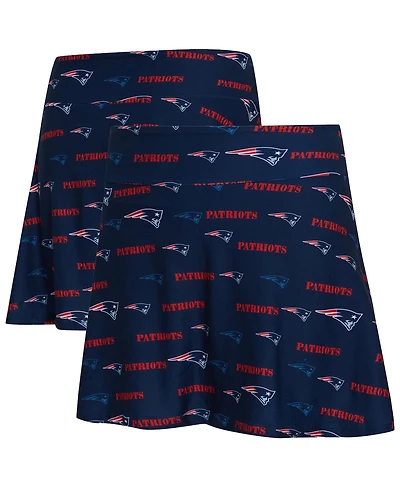 Concepts Sport Women's Navy New England Patriots Mosaic Allover Print Skort