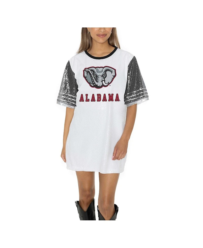 Gameday Couture Women's White Alabama Crimson Tide Full Sequin Jersey Dress