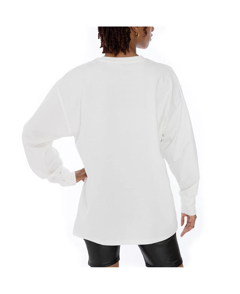 Gameday Couture Women's White Alabama Crimson Tide Midweight Oversized Long Sleeve T-Shirt
