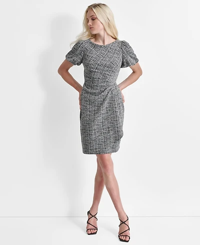 Dkny Women's Bubble Sleeve Ruched Sheath Dress