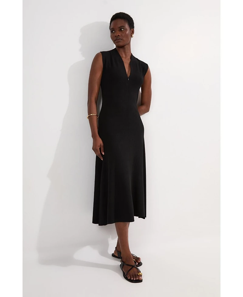 Karen Millen Petite Sleeveless Knitted Midi Dress