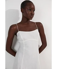 Karen Millen Women's Strappy Woven Midi Dress
